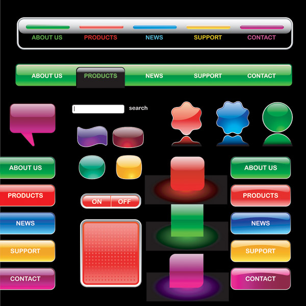 free vector Crystalstyle web buttons vector 1